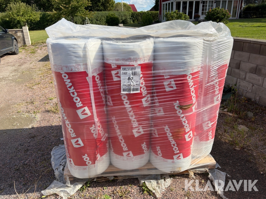 Isolering/Byggrulle med Vindskydd Rockwool 11 st rullar
