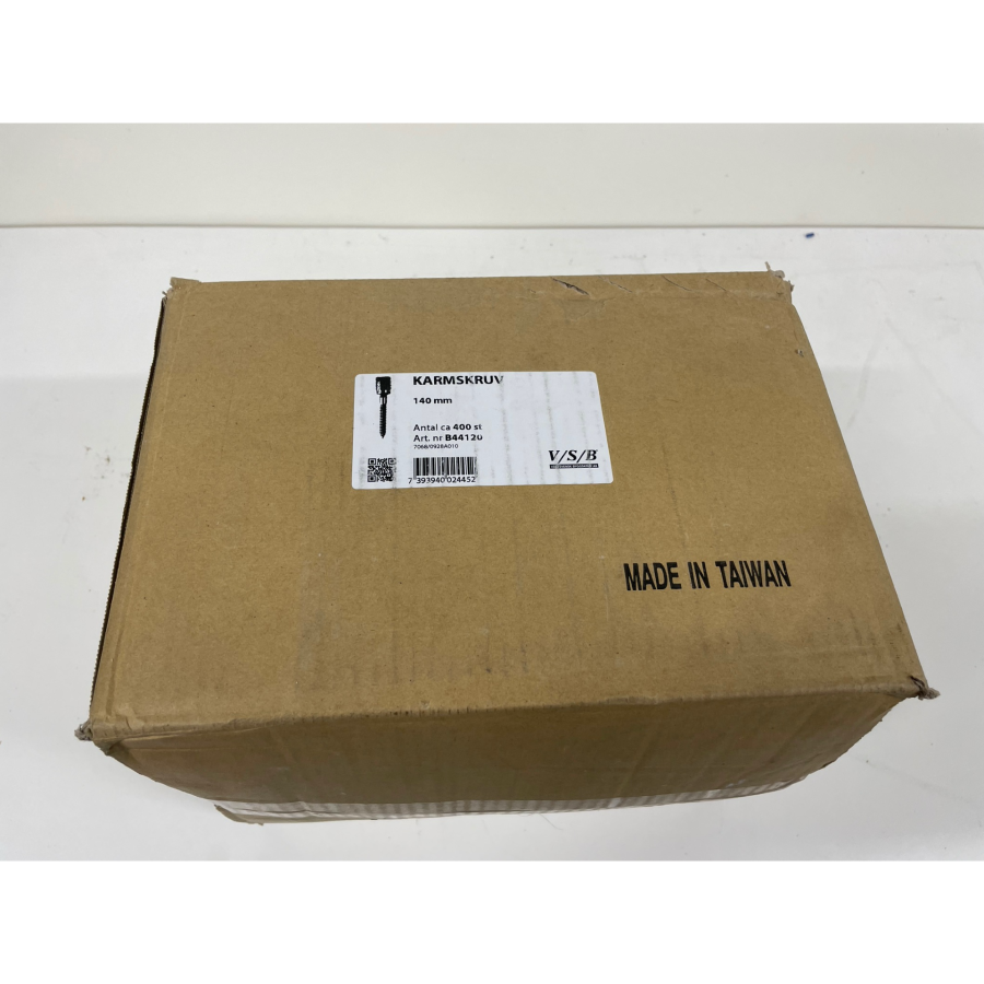 Karmskruv Kartong 140mm c:a 400st