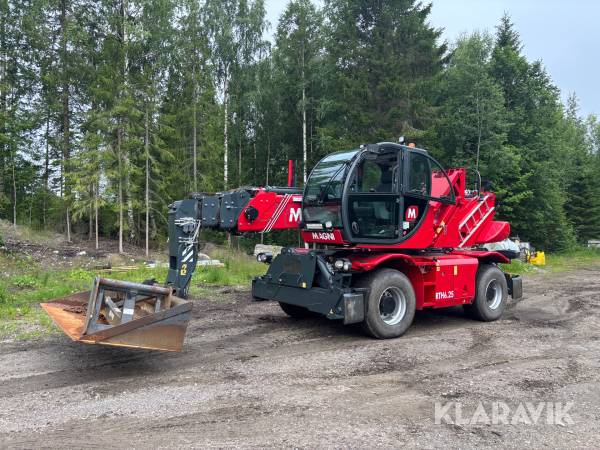 Teleskoplastare Magni RTH 6,25-D-D med redskap & personkorg