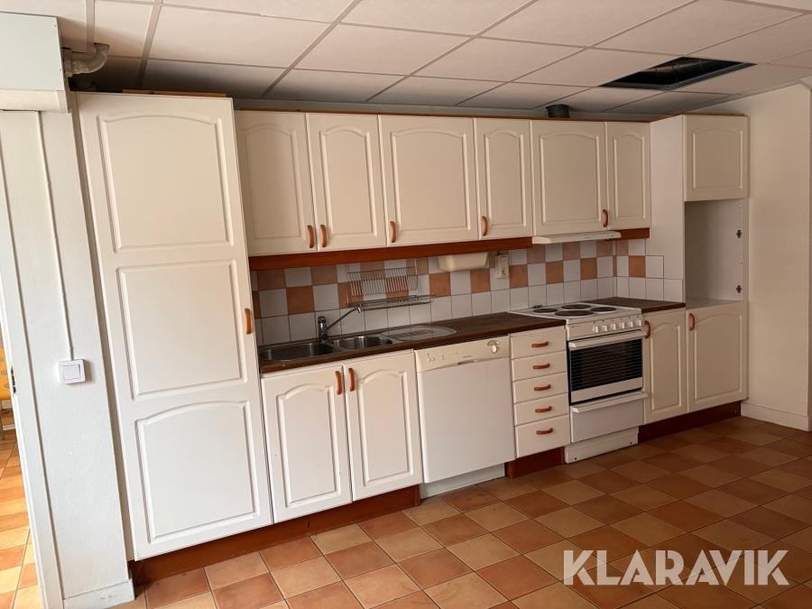 Kök med diskmaskin och ugn/spis