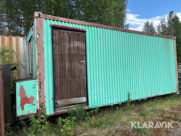 Lastväxlarflak med containerbod