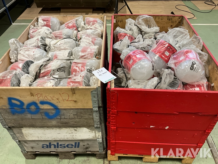 Bojlampor stort parti Garo Bygglampa Ball