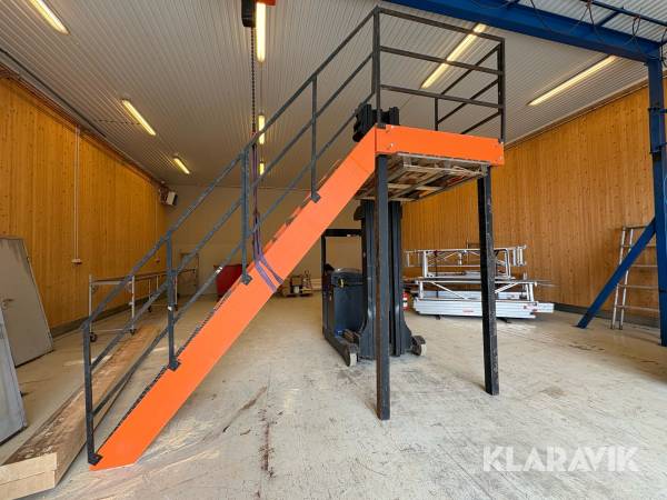 Trappa med plattform