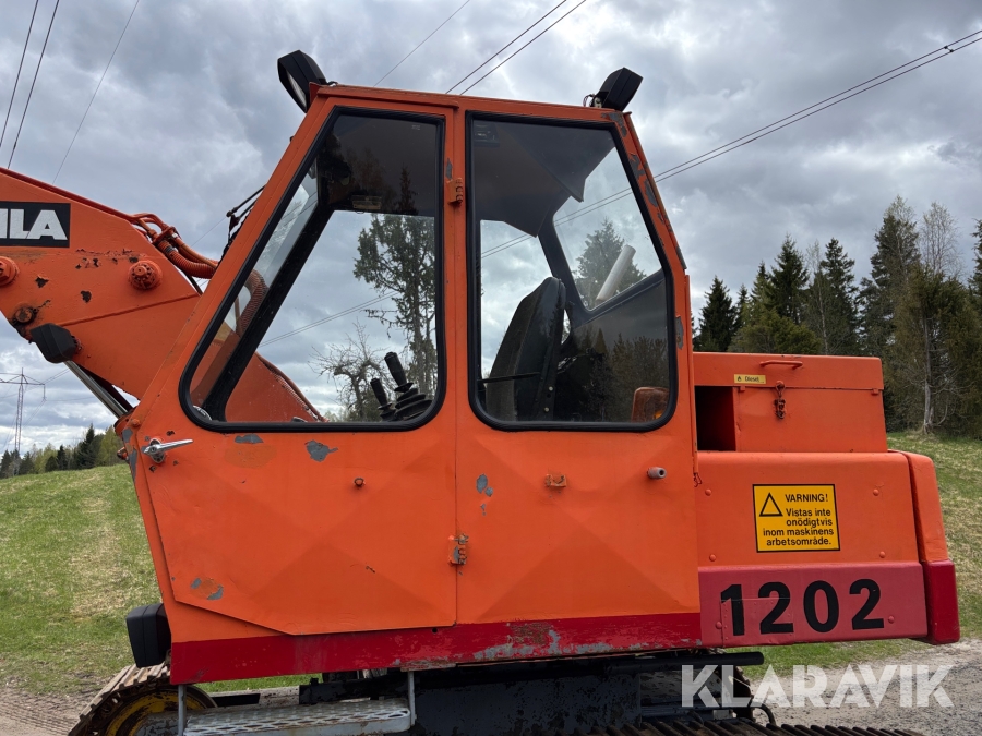 Bandgrävare Atila 1202 med 3 st skopor och trailer