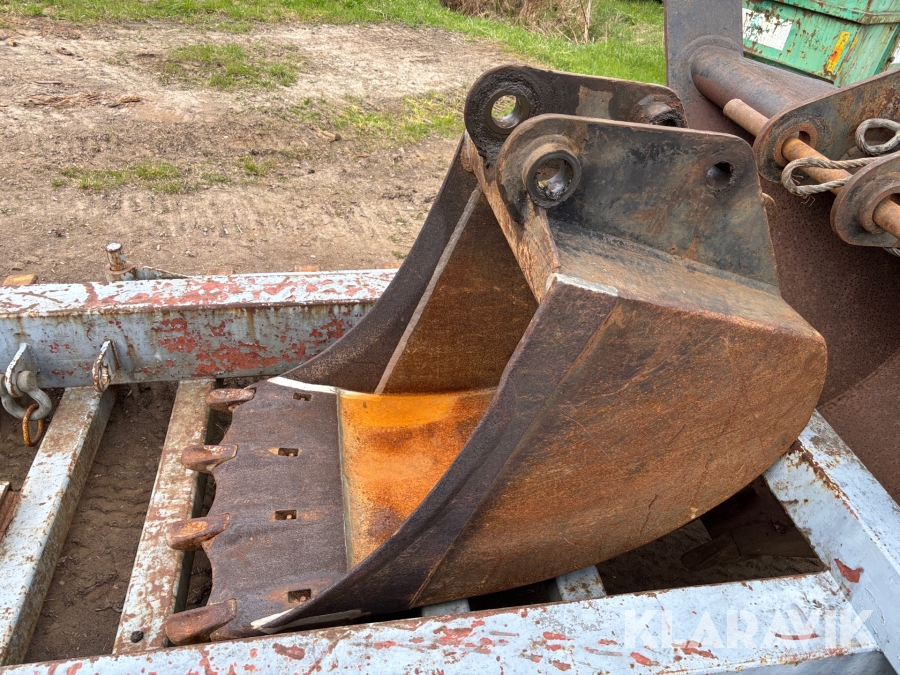 Bandgrävare Atila 1202 med 3 st skopor och trailer