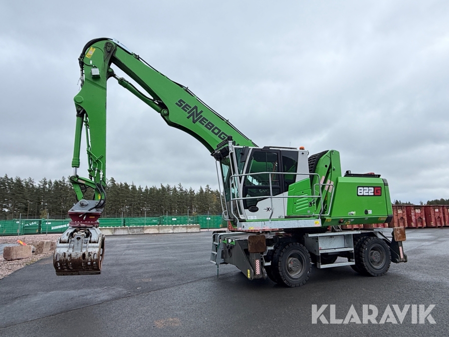 Materialhanterare Sennebogen 822 G Demarec DRG 17 DN, hyttlyft och centralsmörjning