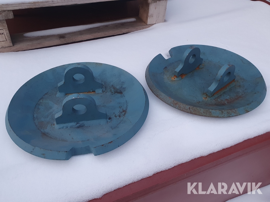 Släpsko-plattor till snöplog Olofsfors 2 st