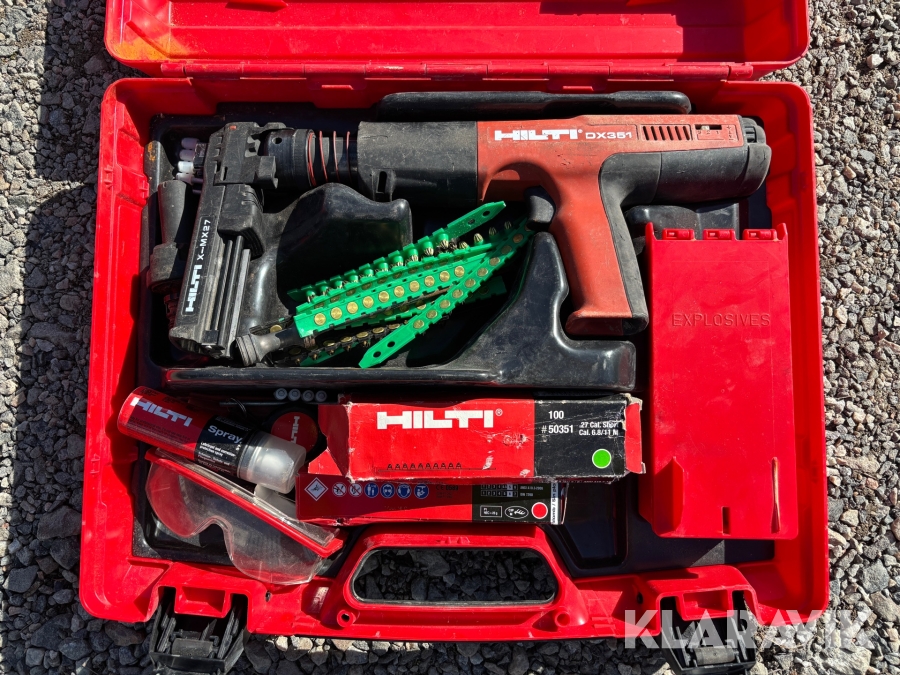 Bultpistol krutdriven Hilti DX351 med Förvaringslåda