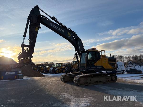 Grävmaskin bandburen Volvo EC250EL med tiltrotator och 1 st skopa