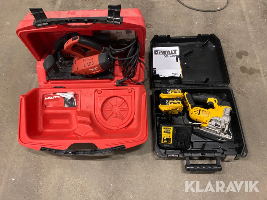 Sticksåg 1st, Cirkelsåg 1st Dewalt / Hilti DCS331 / WSC 255-KE
