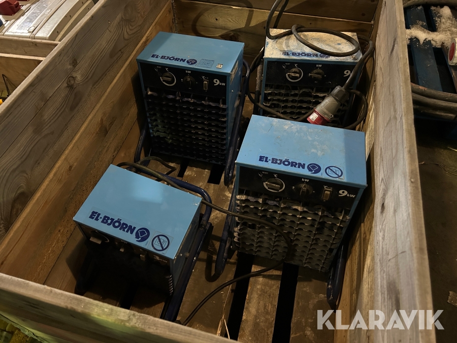 Värmefläktar El-Björn 4 st 3 & 9 kW