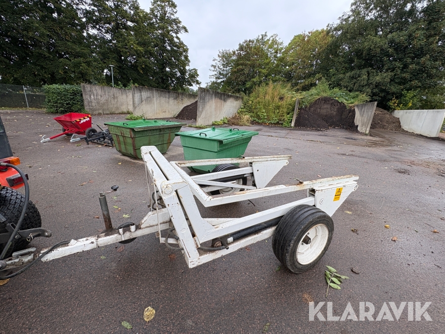 Högtippar vagn / Bygel vagn. Med 17st Containers