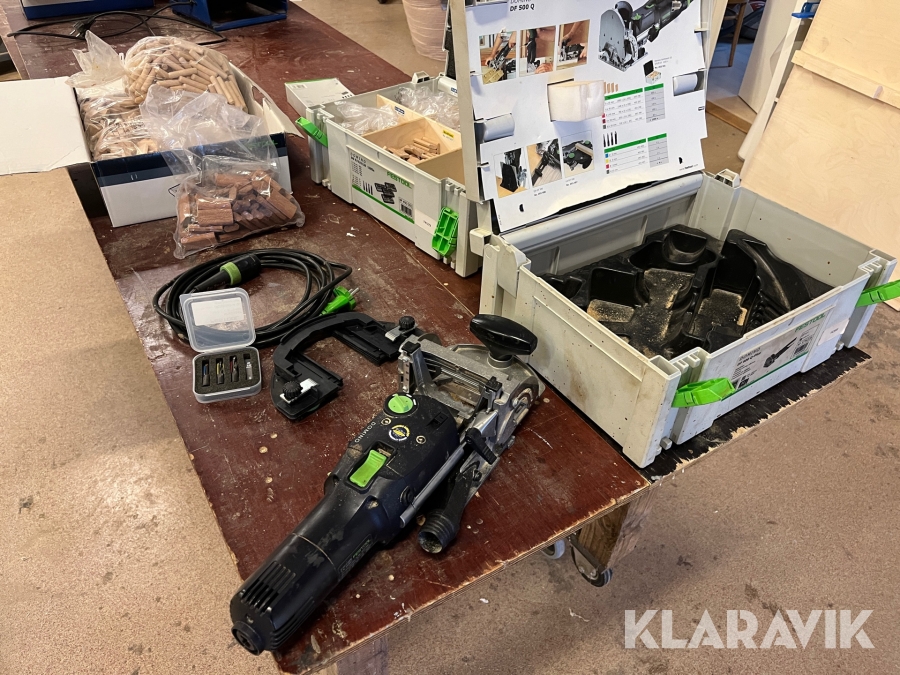 Kexmaskin Festool Domino DF 500 Q-Plus med tillbehör