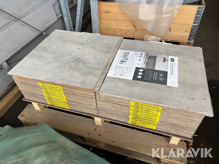 Laminerade väggskivor Fibo Kitchen board gråa