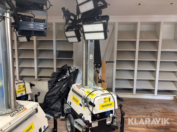 Belysningsmast Generac Roterbar 7m 4x240w