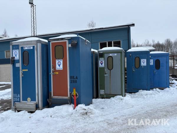 Toalettkabiner slamtoalett & kommunalt avlopp 14 st