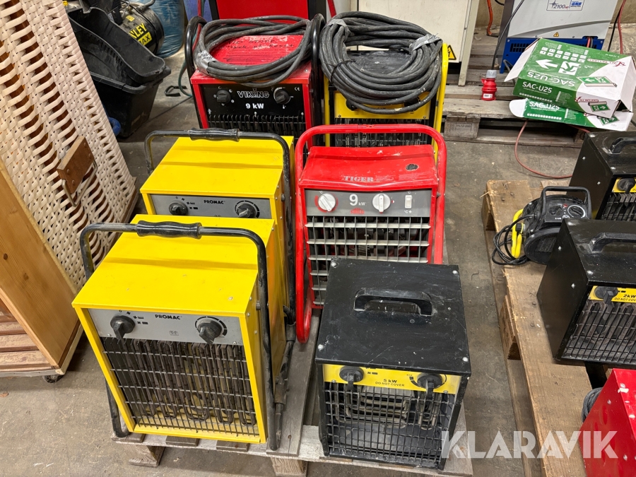 Värmefläktar Frico,Anslut,Promac,Viking