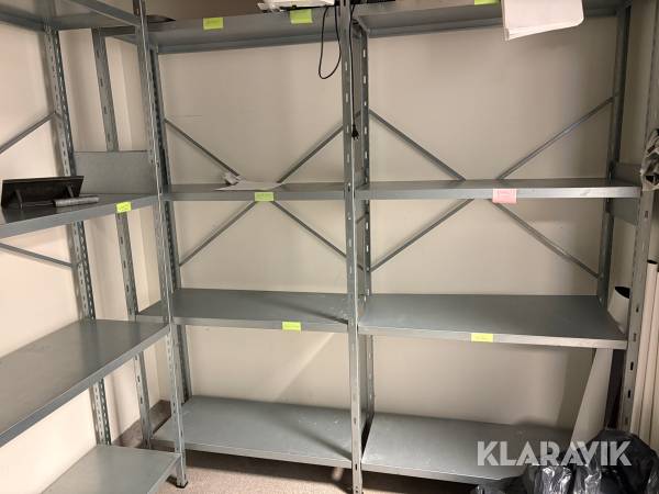 Lagerhyllor i rostfritt 7 st