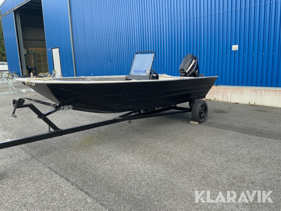Aluminiumbåt Master 410 Evinrude E-tec 30hk och trailer