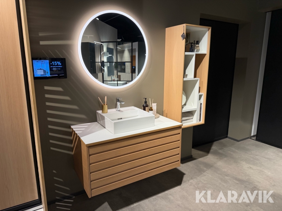 Badrumsinredning Kvik Cima light oak