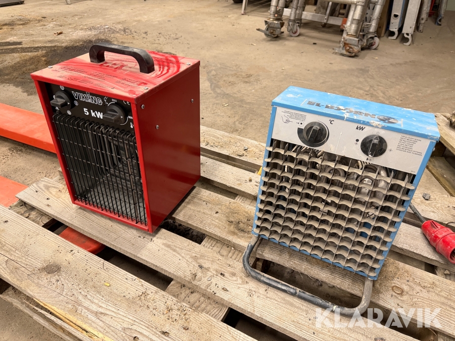 Värmefläktar El-björn / Viking 5 kW 2 st 3-fas