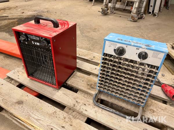 Värmefläktar El-björn / Viking 5 kW 2 st 3-fas