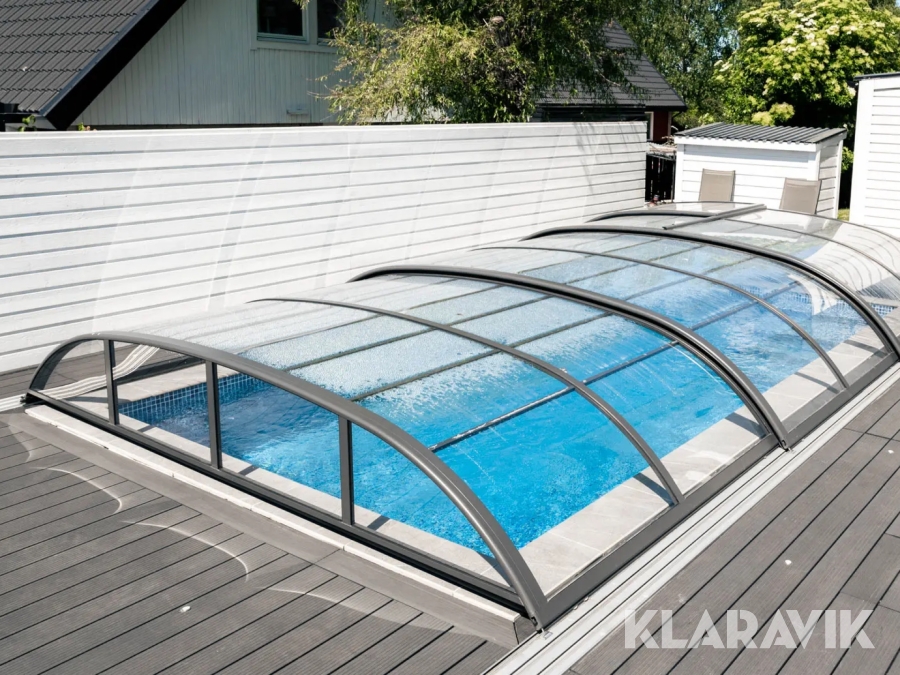 Pooltak Azure Flat Compact klarglas 4x8 m