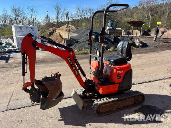 Grävmaskin Kubota U10-3 med 3 skopor