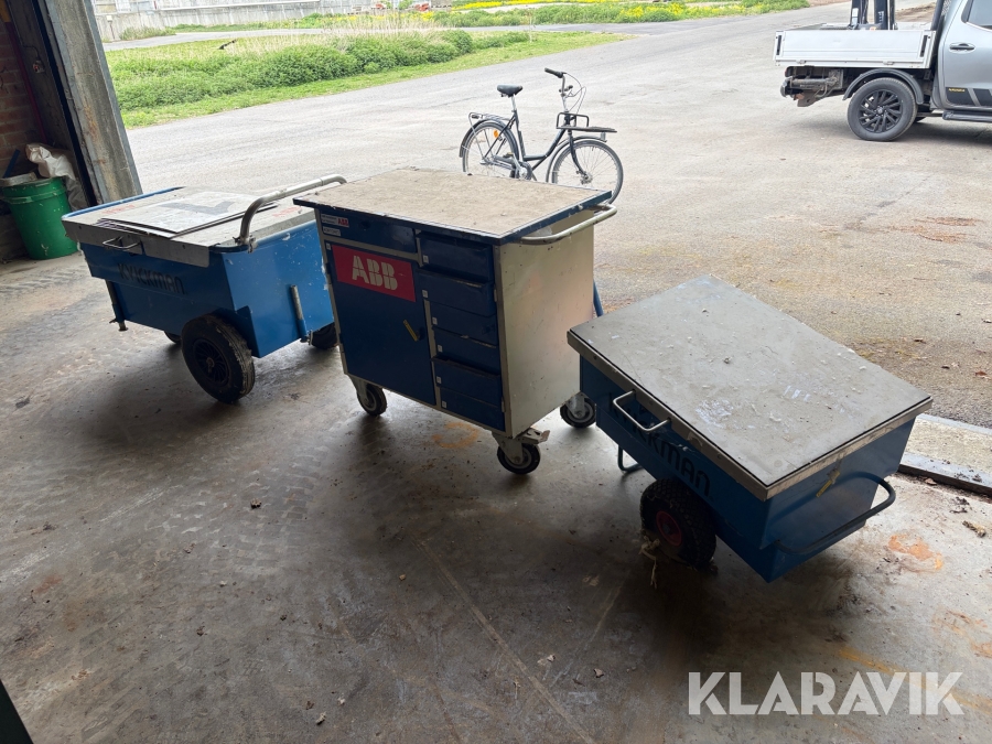 Verktygsvagn / materialvagn 3 st