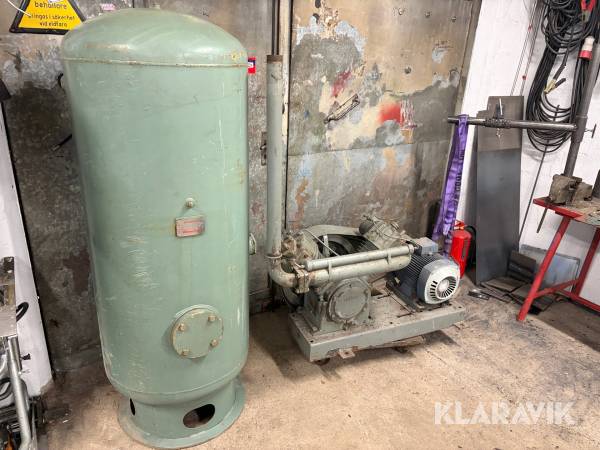 Kompressor med luftbehållare Asea, Atlas Copco M132S38-2, LD104