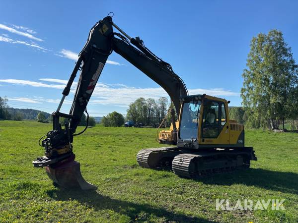 Grävmaskin Volvo EC140B LC med Lång sticka, Tiltrotator & Redskap