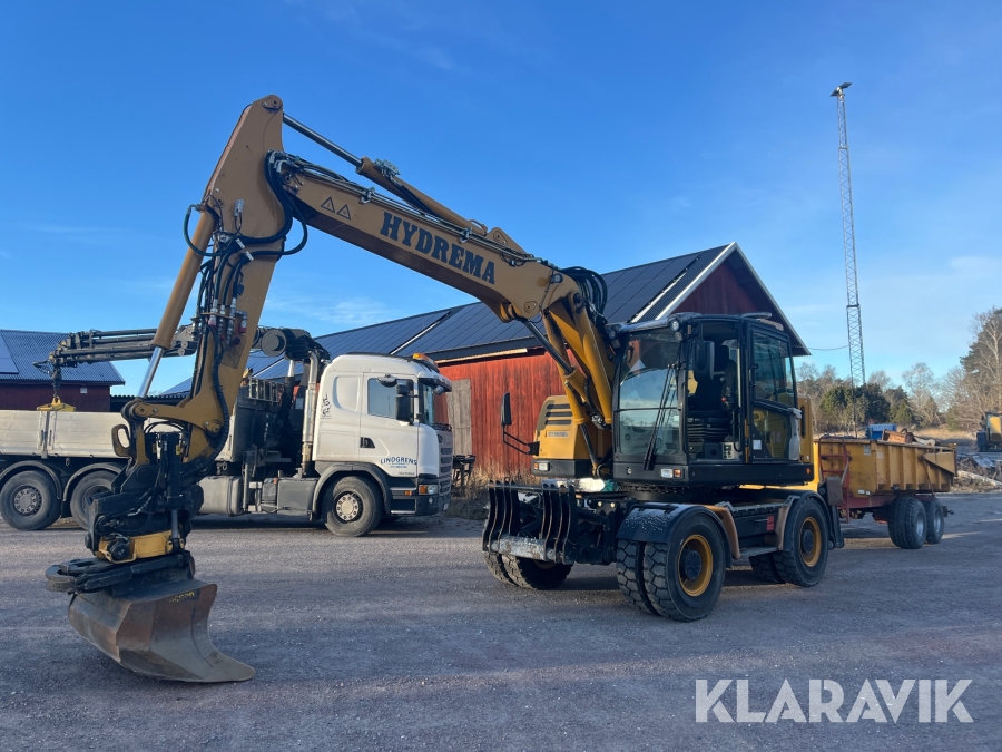 Hjulgrävare Hydrema MX14 med kärra och redkap 3-D