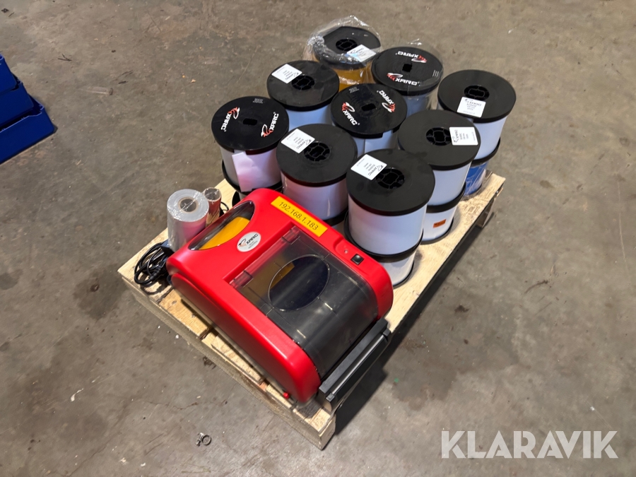 Ettikettskrivare Xarc 182-PC med papper