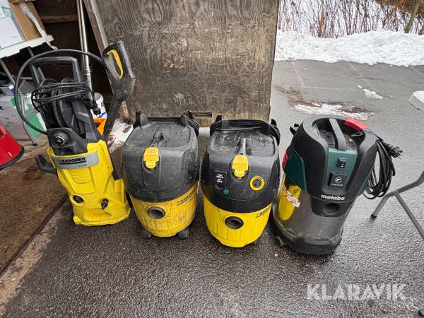 Industridammsugare och högtryckstvätt Kärcher och Metabo