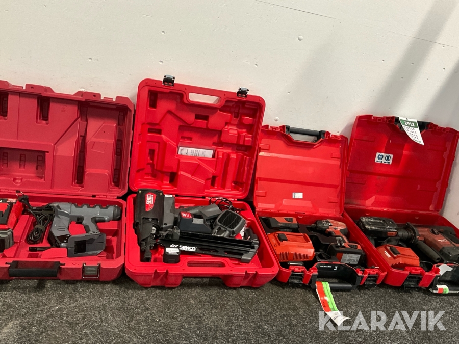 Mutterdragare, spikpistol och borrhammare Senco, Hilti