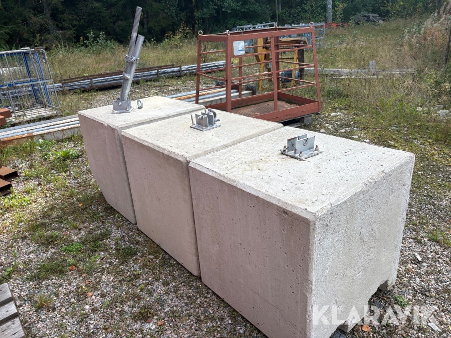 Betongfundament 3 st