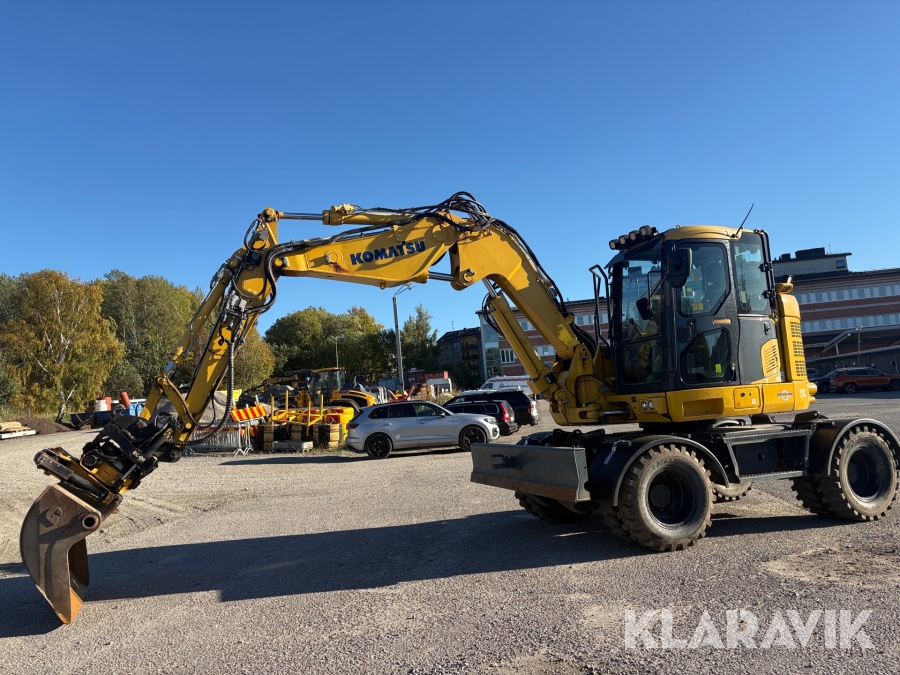 Grävmaskin Komatsu PW118 MR-11 med skopor