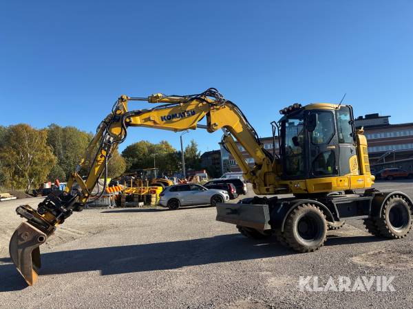 Grävmaskin Komatsu PW118 MR-11 med skopor