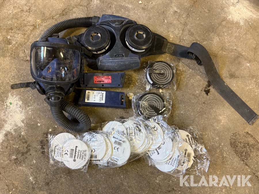 Friluftsmask Sundström SR 500 med SR 200 helmask och tillbehör