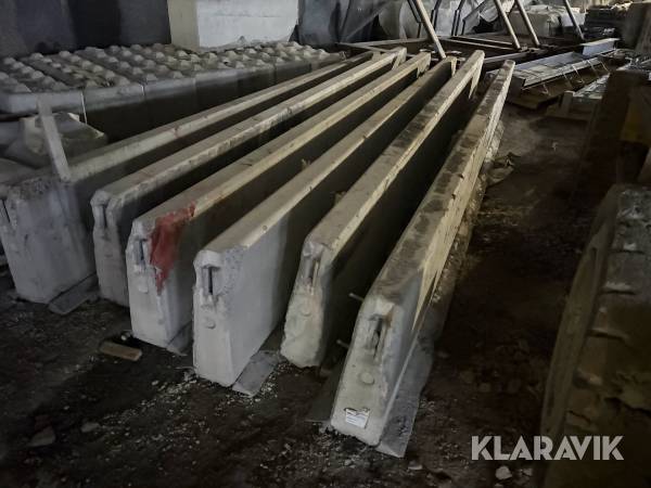 Betongbarriärer 6m 6 st