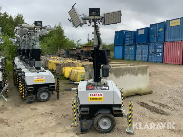 Belysningsmast på hjul 7m Generac Link T3 4x185W