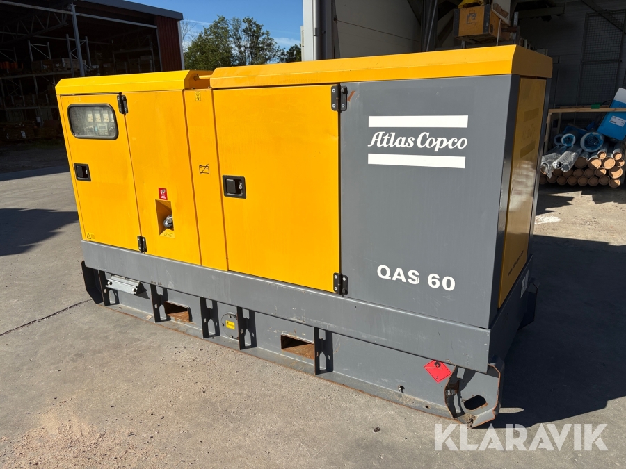 Dieselgenerator / Elverk Atlas Copco QAS 60 kva