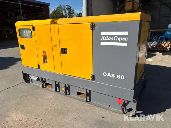 Dieselgenerator / Elverk Atlas Copco QAS 60 kva