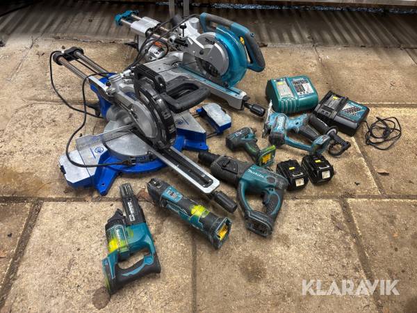 Verktygspaket Makita 18V 7st verktyg inkl laddare
