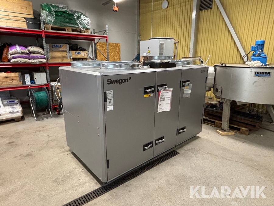 Ventilationsaggregat Swegon GOLD011FRXP01 med kanalisering
