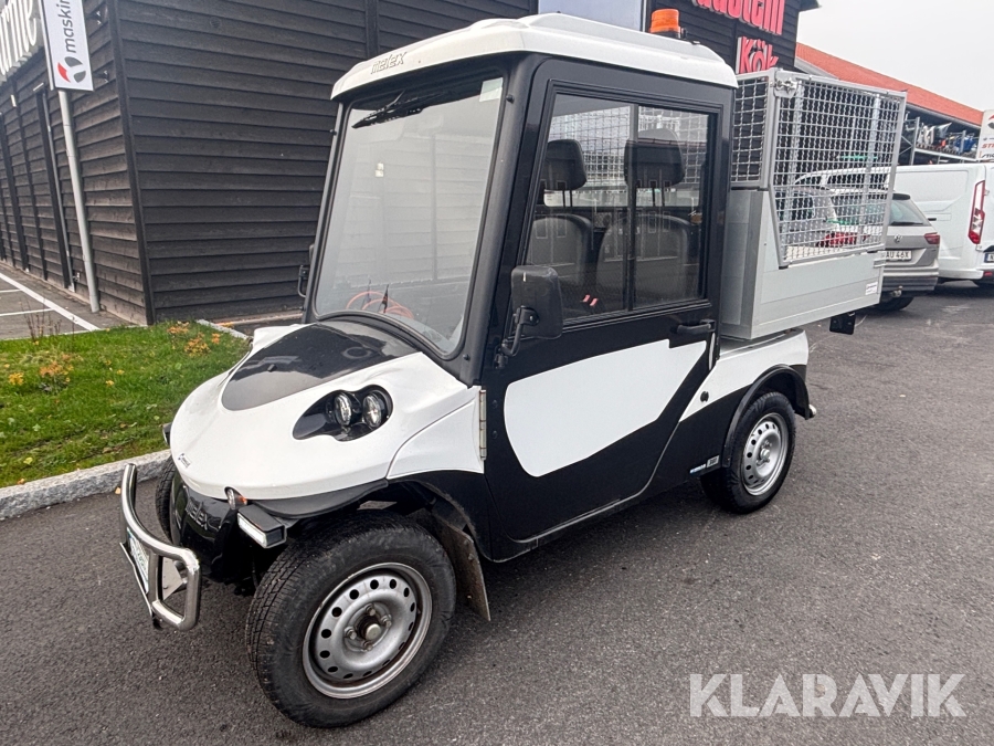 Arbetsfordon Melex 381 med flak