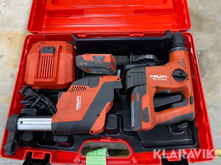 Borrhammare batteri med dammsugare Hilti TE 4 A22