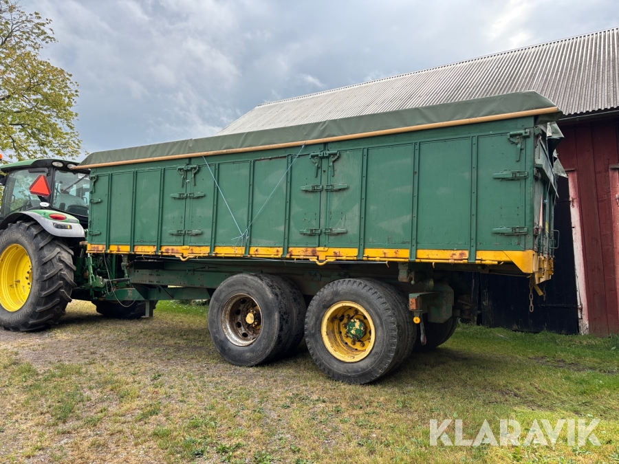 Spannmålsvagn tipp / kapell / bromsad / 16ton