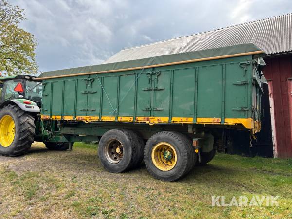 Spannmålsvagn tipp / kapell / bromsad / 16ton