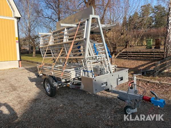 Ställningskärra med byggställning Tysse KRV17Z RSS fallskydd 9m